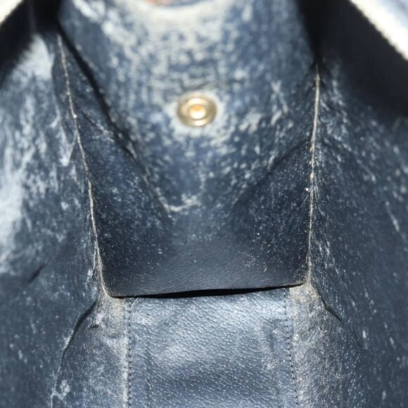 CELINE Macadam Canvas Hand Bag PVC Leather Black Auth 83930 - Picture 12 of 15